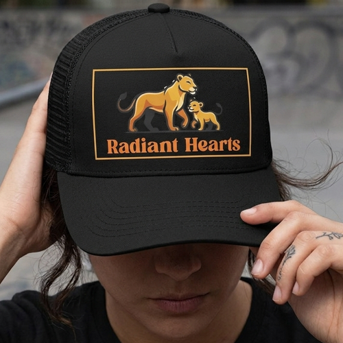 Radiant Hearts Black Cap